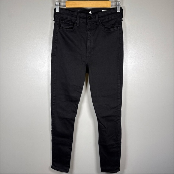 Rag and Bone Nina High Rise Skinny Ankle Jeans Size 28 Black Stretch casual - Picture 2 of 10